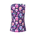 thumbnail image 5 of Lsque Skull mushroom colorful cute Printed Workout Tank Tops for Women, Athletic Sports Tank Tops, Compression Sleeveless Dry Fit Shirts,Sleeveless Yoga Shirt-Medium, 5 of 9