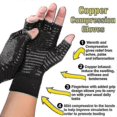 thumbnail image 3 of Copper Arthritis Compression Gloves Support Hand Wrist Pain Relief, 3 of 5