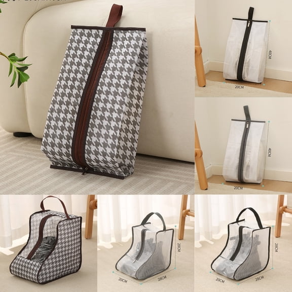 Boot Storage, Portable Tall Boots Storage Protector Bag Clear Shoes Cover Pouches Organizers for Men & Women Travel Sneakers 6 Pack