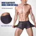 thumbnail image 3 of Men's Boxer Briefs Quick Dry Breathable Mesh Fabric 3D Design Underpants Wide Waistband Underwear for Teen Summer AIC88, 3 of 6