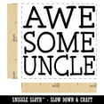 thumbnail image 2 of Awesome Uncle Fun Text Self-Inking Rubber Stamp Ink Stamper - Sky Blue Ink - Small 1 Inch, 2 of 7
