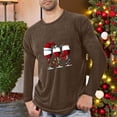 thumbnail image 1 of Blusas y camisas de manga larga con cuello redondo para hombre, deportivas, fitness, hogar, pijamas navideños estampados, camiseta de manga larga con cuello redondo, blusa de poliéster para hombre, 1 of 4