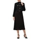 thumbnail image 2 of CHAQUETA CORTA DE TWEED PARA MUJER INSPIRE CHIC, CUELLO REDONDO, CIERRE DE BOTONES, MANGAS LARGAS, BLAZER CORTO DE TRABAJO, TALLA L, NEGRO, 2 of 5