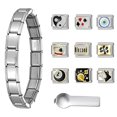thumbnail image 1 of Italian Charms Bracelet Sets with 1Pcs Starter Bracelet 9Pcs Mixed Symbol Charms 9mm Italian Modular Charm Bracelet Personalized DIY Module Jewelry Gifts, 1 of 3