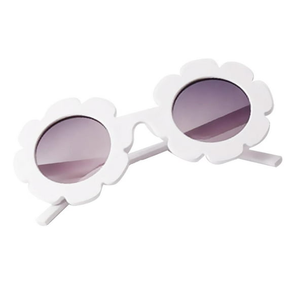 Vintage Summer Sunglasses Eyewear Flower Design Anti- for Photography Beach White