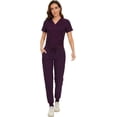thumbnail image 4 of Scrubs for Women Set - Stretch V-Neck Scrub Top & Jogger Pant with 8 Pockets, 4 of 6