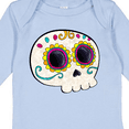 thumbnail image 4 of Inktastic Cute Sugar Skull for Day of the Dead Boys or Girls Long Sleeve Baby Bodysuit, 4 of 5