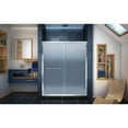 thumbnail image 4 of DreamLine Infinity-Z 32 in. D x 60 in. W x 74 3/4 in. H Frosted Sliding Shower Door in Chrome and Right Drain Black Base, 4 of 16