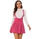 thumbnail image 1 of INSPIRE CHIC Faldas Con Tirantes De Cintura Alta Para Mujer Con Cordones Y Minifalda Con Tirantes Rosa Caliente M, 1 of 5