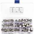 thumbnail image 1 of Kit surtido de tuercas de seguridad de nailon de 165 piezas, tuercas de seguridad hexagonales de acero inoxidable 304 con estuche de almacenamiento de plástico (tuercas Nylstop: M3 M4 M5 M6 M8 M10 M1, 1 of 5