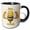 Black/White, variant on 3drose, Cute Image of Bee with Text of Bee Strong, 11oz Two-tone Green Mug
