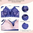 thumbnail image 5 of BIMEI Mastectomy Bra with Pockets for Breast Prosthesis Women's Full Coverage Wirefree Everyday Bra 8699,Blue, 42B, 5 of 7