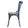 thumbnail image 3 of Side Dining Chair, Wood, Dark Blue, Modern Contemporary Urban Design, Kitchen Room Cafe Bistro Restaurant Hospitality, 3 of 8
