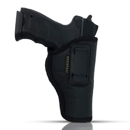 IWB Gun Holster by Houston - ECO Leather Concealed Carry Soft Material | FITS Glock 17/21, H &K,Beretta 92 FS,XDM,Ruger 45 BERSA PRO,PX4,FNX 45,FNH 45,HI Point 9/40/45 MM (Right) (Best Leather Concealed Carry Holster)