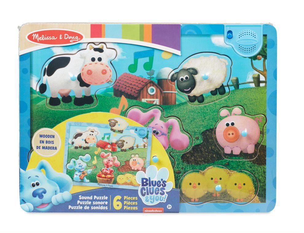 Melissa & Doug Blue's Clues & You! Casse-tête musical en bois avec sons de la ferme