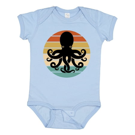 

Inktastic Octopus Retro Vintage Sunset Gift Baby Boy or Baby Girl Bodysuit