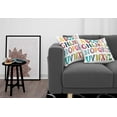 thumbnail image 3 of Ambesonne Alphabet Throw Pillow Cover 2 Pack, Basic Colorful Letters, 20", White Multicolor, 3 of 7