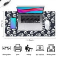 thumbnail image 5 of Long Mouse Pads for Desk,Navy Skull Pattern Desk Mats on Top Of Desks, Desk Mouse Pad Extra Large with 3mm Non-Slip Base and Stitched Edge for Gaming,Office,Work,Home 31.5"x15.7", 5 of 6