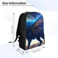 thumbnail image 4 of Fotbe Moonlit Blue Wolf Travel Laptop Backpack, Business Slim Sturdy Laptops Backpack, Water Resistant College School Computer Bag Gift for Men & Women Fits 15.6 Inch Notebook, 4 of 8