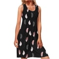 thumbnail image 2 of SMihono Robe d'Été Grande Taille pour Femmes 2023 Mode Décontractée Imprimée Sans Manches Col Rond, 2 of 6