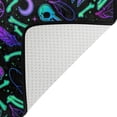 thumbnail image 5 of SKYSONIC Skulls Bird Bones Feather Non-Slip Area Rug, Magic Symbols Neon Floor Carpet Comfort Floor Mats Decor for Indoor Front Porch Living Room Bedroom Kitchen, 36"x24", 5 of 7