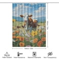 thumbnail image 2 of Farmhouse Highland Cow Funny Cattle And Flower Waterproof Polyester Quick-Drying Shower Curtain for Bathroom with 12 Hooks, 2 of 8