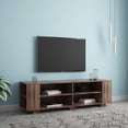 thumbnail image 2 of Aukfa TV Stand with Storage for TVs up to 65", Brown, 2 of 8