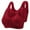 Red, variant on ZZwxWA 2 Pack Front Snap Closure Bras for Women, No Underwire Push Up Bra Plus Size Front Button Comfort Cotton Bras S-4XL