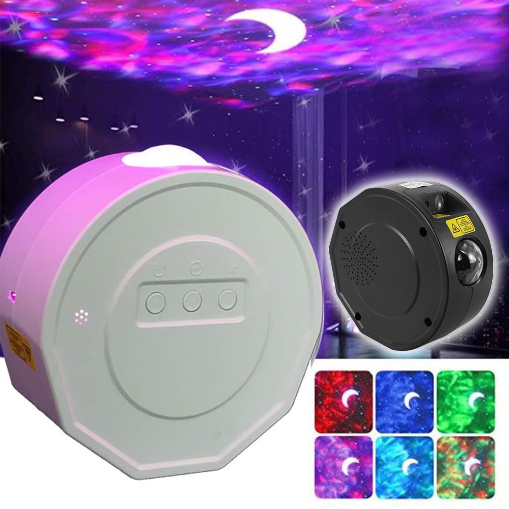 Harupink 3in1 LED Star Projector Night Light 6 Colors Ocean Wave Galaxy