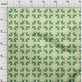 thumbnail image 3 of oneOone Polyester Spandex Lime Fabric Asian Block Print Traditional Tile Dress Material Fabric Print Fabric By The Yard 56 Inch Wide, 3 of 4