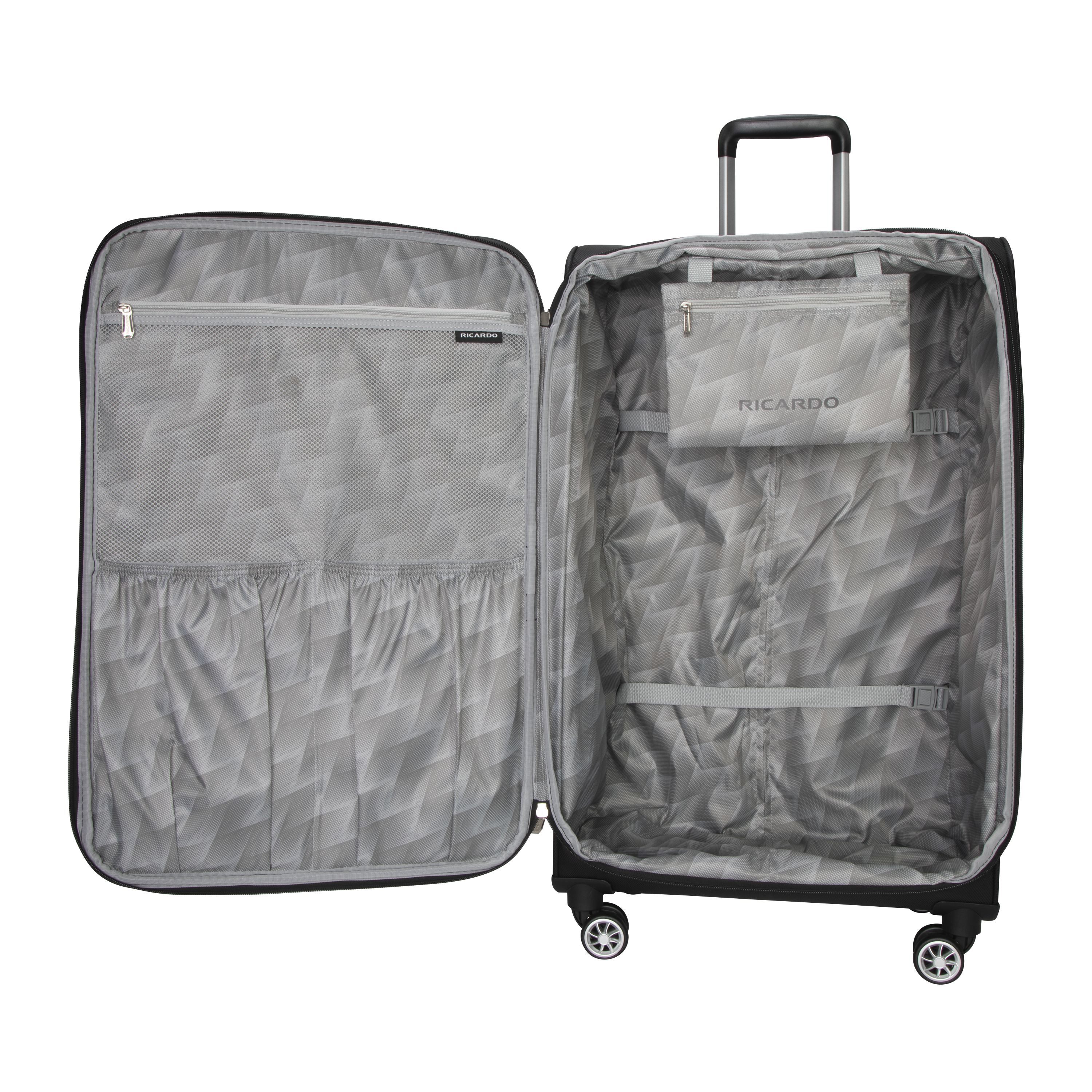 Ricardo Beverly Hills Solvang 2.0 Softside 28" Expandable Checked Spinner Luggage, Adult, Black