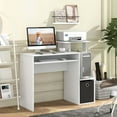 thumbnail image 4 of Costway Home Office Computer Desk Space-saving Study Writing Desk with Keyboard Tray White, 4 of 9