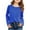 #153-Blue, variant on Favoffer Children's Shirt Long Sleeved T-shirt Solid Round Neck Solid Top Suitable For Girls Aged Top