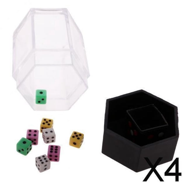 BELOVING 4x1Pcs Dice Mini Colorful Dice Change Size Kids Trick Toy 4 Pcs