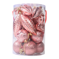 thumbnail image 1 of árbol de Navidad plástico inastillable, decoración de árbol de Navidad, bolas de adorno colgantes, decoración de festividades y festivalesOro rosa21PCS, 1 of 4