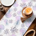 thumbnail image 3 of Purple Ocean Table Runner 90 Inches, Summer Watercolor Coastal Sea Jellyfish Corals Bed Runner Dresser Scarves Tabletop for Indoor Outdoor Parties/Ceremony/Banquet, 13" x 90", 3 of 9