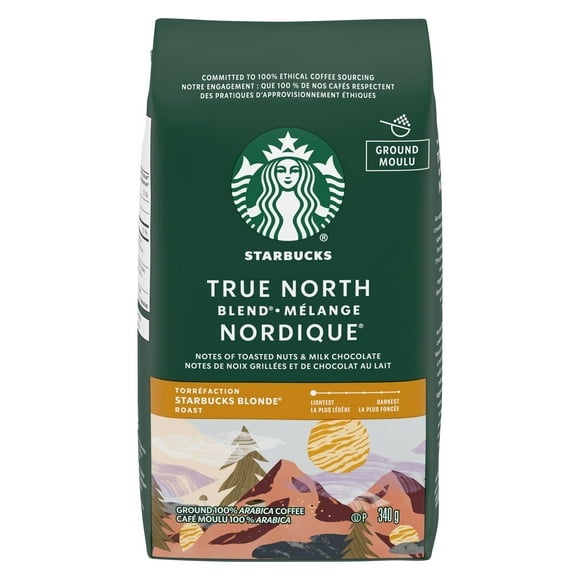 STARBUCKS® True North Blend® Blonde® Roast Ground Coffee 340g Bag, 340 GR