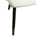 thumbnail image 4 of Benjara Zini 25" Cushioned Dining Chair (Set of 2)- White- Black- Gold Metal, 4 of 6