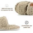 thumbnail image 2 of BERANMEY Womens Fuzzy Open Toe Slippers Faux Fur Slippers with Memory Foam House Shoes Lightweight for Indoor Outdoor & Home Use, 2 of 7