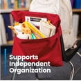 thumbnail image 5 of Seat Sack Elastic Student Chair Storage Pocket - Fits 12"-17" Seats, Stretch Over-the-Chair Storage for Student Desk Organization, Red, 1-PK, 5 of 10