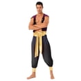 thumbnail image 4 of Lámpara para hombre y niño, Príncipe mítico de Anime, Aladin Kings, traje de fiesta de Cosplay, chaleco de manga casquillo con pantalones bombachos con cinturón, 4 of 5