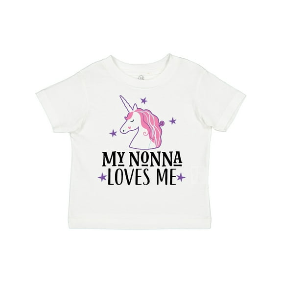 Inktastic My Nonna Loves Me Unicorn Girls Toddler T-Shirt