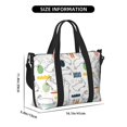 thumbnail image 2 of Travel Duffle Bag Simple Cute Rabbit Radish Flower Travel Tote Bags Carry on Luggage Waterproof Weekender Bags with Top Handle Adjustable Shoulde Strap for Travel Gym, 2 of 5