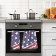 thumbnail image 4 of Coolnut Hand Towels Abstract USA Flag Patterned 2 PCS, Cotton Bath Towel for Drying Face Hands Body Decorative Water Absorbent Lightweight Towels for Bathroom Ktichen Travel Gym, 16"x28", 4 of 6