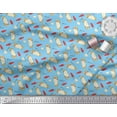thumbnail image 3 of Soimoi Blue Cotton Duck Fabric Red Chilli & Tacos Food Print Fabric by the Yard 56 Inch Wide, 3 of 3