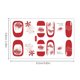 thumbnail image 3 of Cuadros Decorativos Nail Art Stickers Set Manicure Sticker Colorful 6Packs/72pcs Abstract Waterproof DQrwqpou embutido en tela, 3 of 3