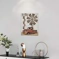 thumbnail image 3 of Rustic Farmhouse Red Truck Wall Art Country Old Windmill Pictures Wall Decor In This House Car Canvas Prints Framed Modern painting Artwork for Kitchen Bathroom Living Room Office 12"x16", 3 of 6