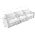 thumbnail image 2 of Oversized Cloud Couch for Living Room, 122" Comfy Corduroy Sofa with Lumbar Pillow, Modern Oversized 3 Seater Sofa Modular Couch with Wide Armrest for Living Room, Apartment, Office, Beige, 2 of 8