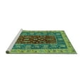 thumbnail image 2 of Ahgly Company Machine Washable Indoor Square Abstract Turquoise Blue Modern Area Rugs, 6' Square, 2 of 4