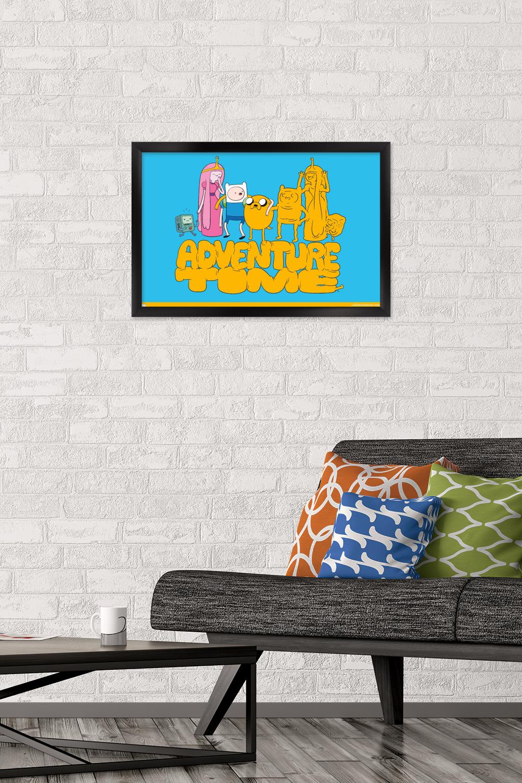 Adventure Time - Stretch Wall Poster, 14.725" x 22.375", Framed
